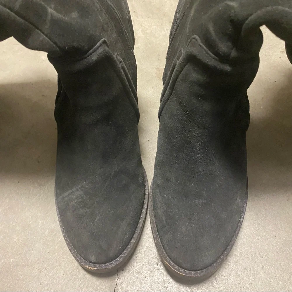 Vince Camuto Women’s Melaya Over the Knee Boots 7.5M Suede Leather Block Heel